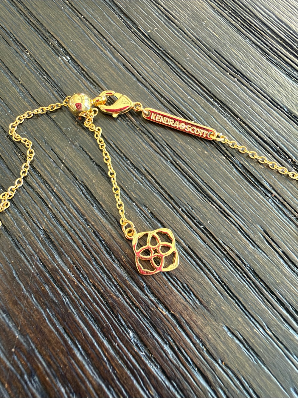 Kendra Scott Gold Filigree Slide Necklace
